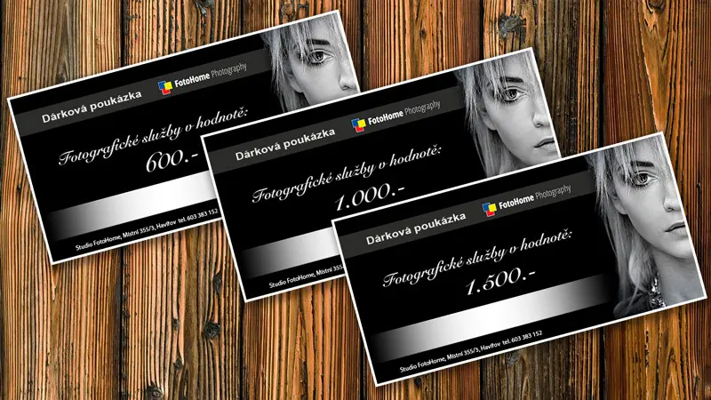 Dárkový voucher na fotografické služby